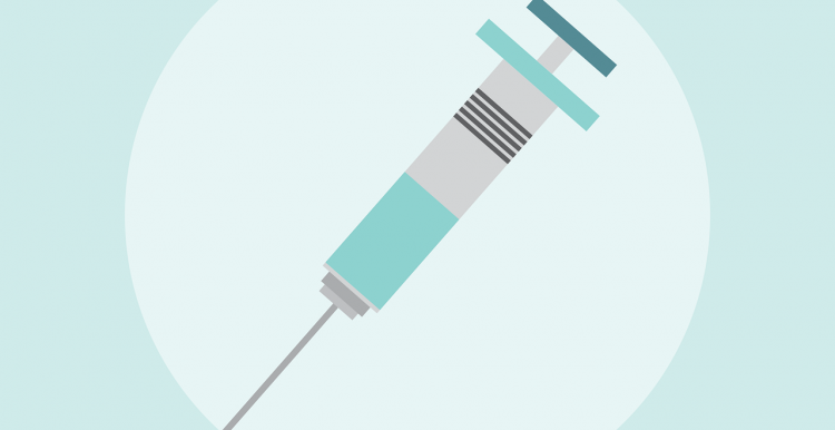 Infographic of a syringe