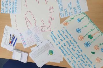 image of feedback written on the day by students