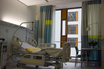 Inside a hospital room 